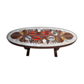 Ceramic coffee table period 1960 vintage / Corroyez