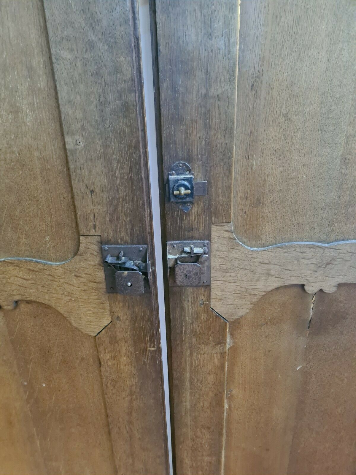 Oak closet doors pair