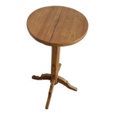 Solid pine wood pedestal table 1940s