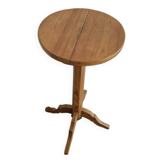 Solid pine wood pedestal table 1940s