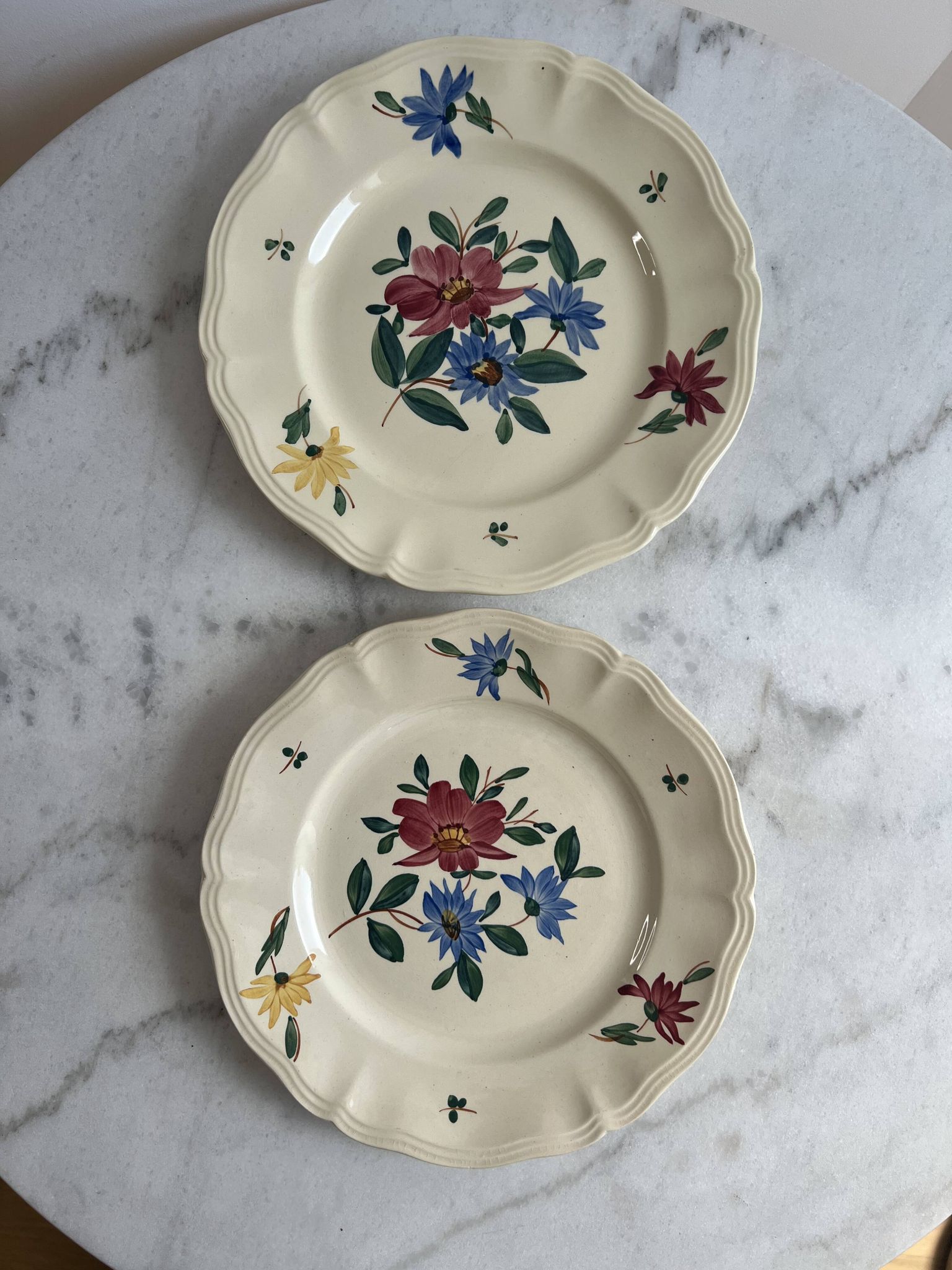 Small flat plate Sarreguemines and Digoin