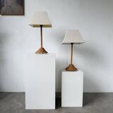 Pair of wicker table lamps from the 60s