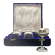 Strong silver alcohol cups in original velvet box