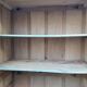 Parisian wardrobe with 2 doors and 3 shelves in Luxembourg green.