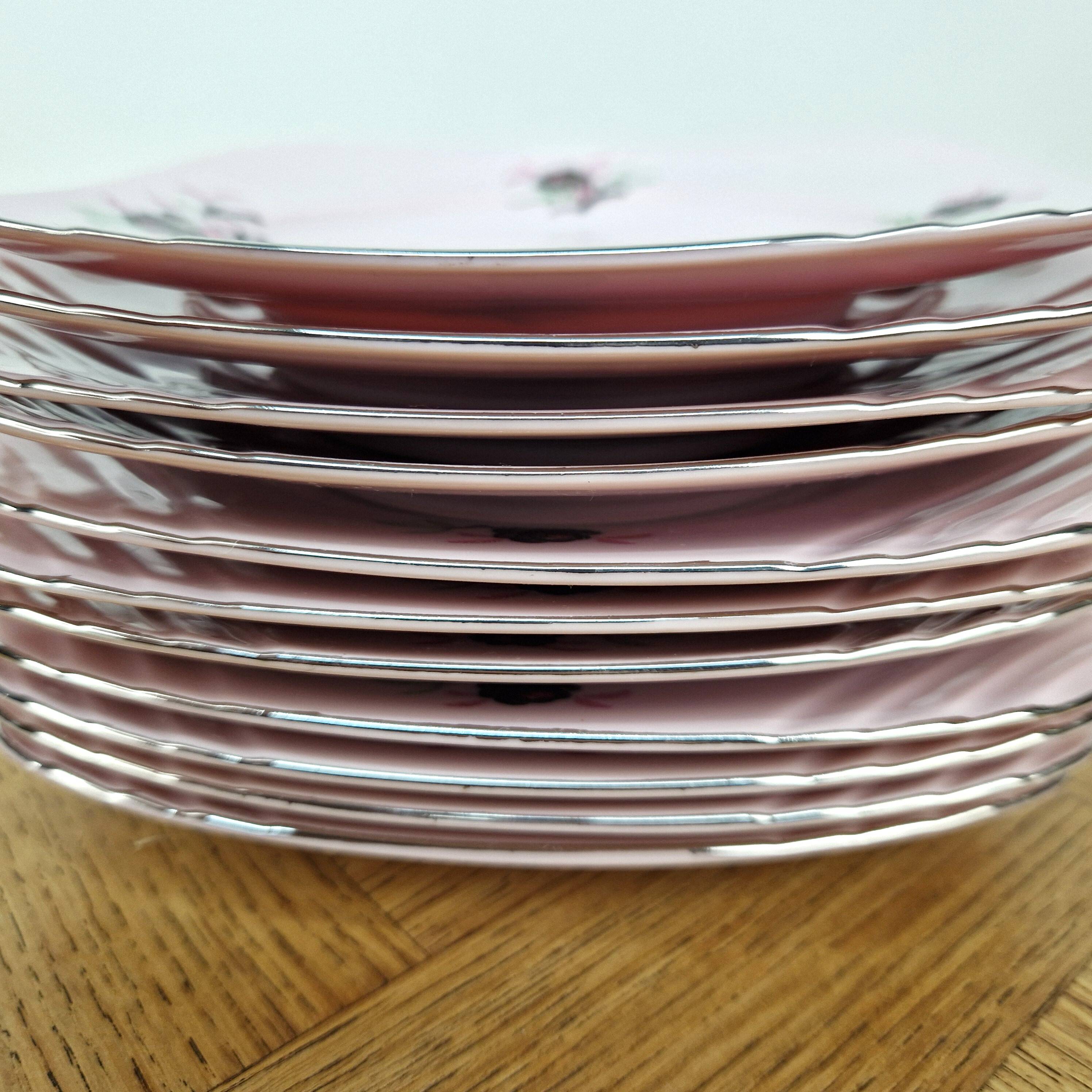 11 Art Deco dessert plates M.Z Czechoslovakia