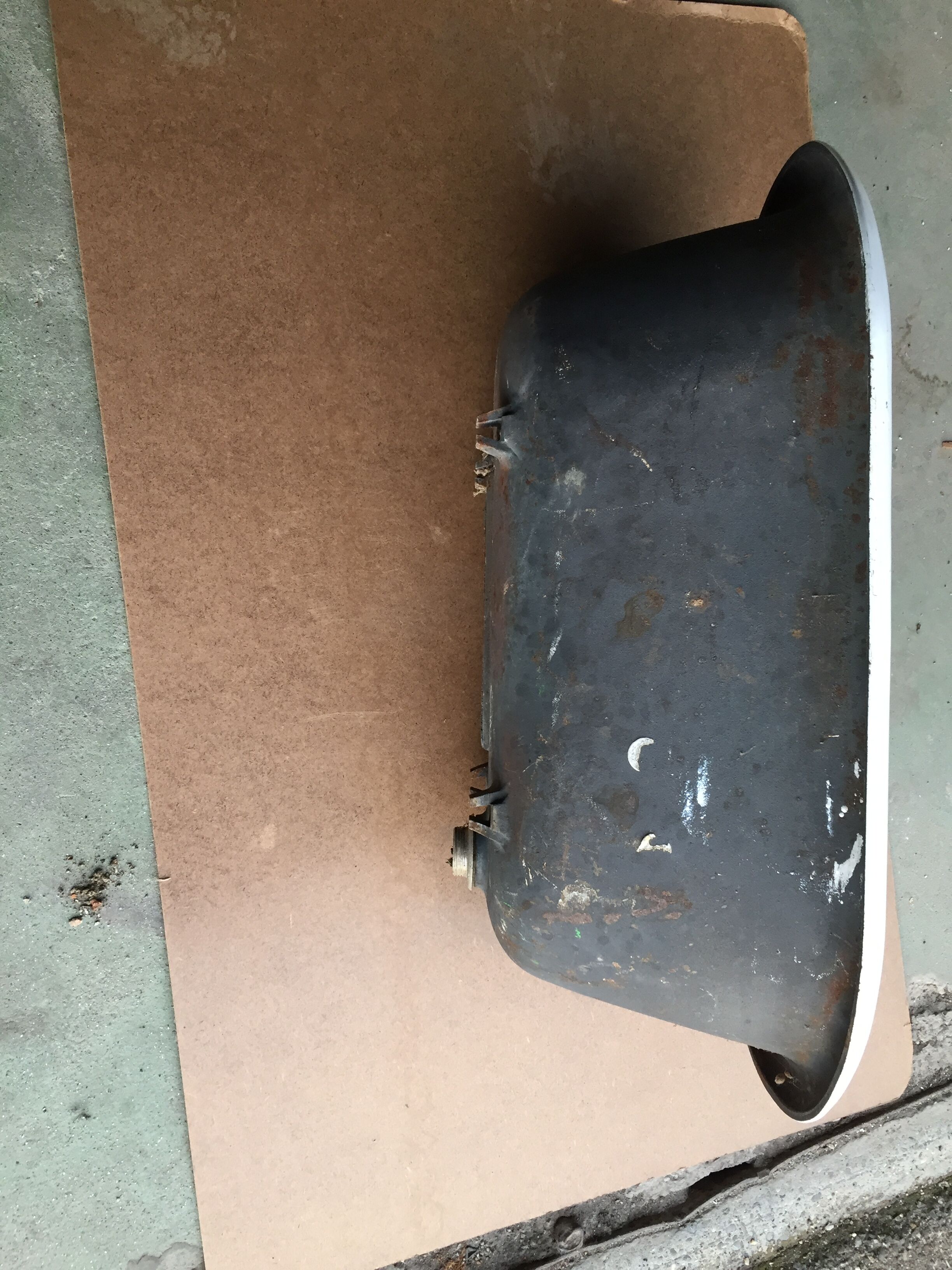 Old cast iron bathtub