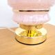 Lampe globe vintage en verre de Clichy rose