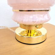 Lampe globe vintage en verre de Clichy rose