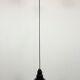 Industrial black enamel pendant lamp, 1950s