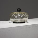 Yellow spotted glass sugar bowl, 1930s