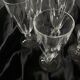 6 antique crystal champagne flutes and stemmed glasses