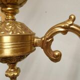 Louis xv bronze 3 branch chandelier vintage timeless elegance