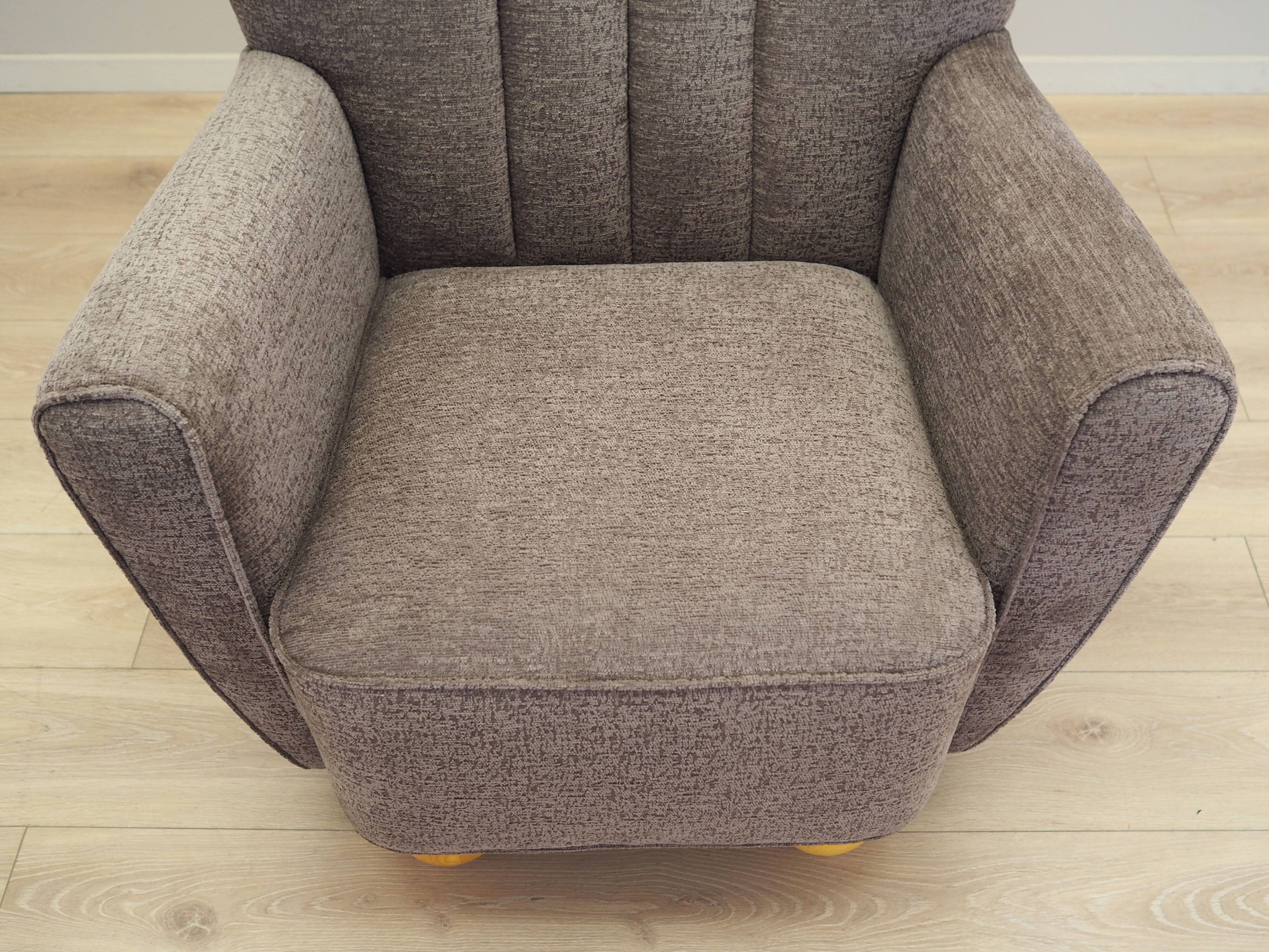 Grey armchair, Scandinavian design, production: Denmark