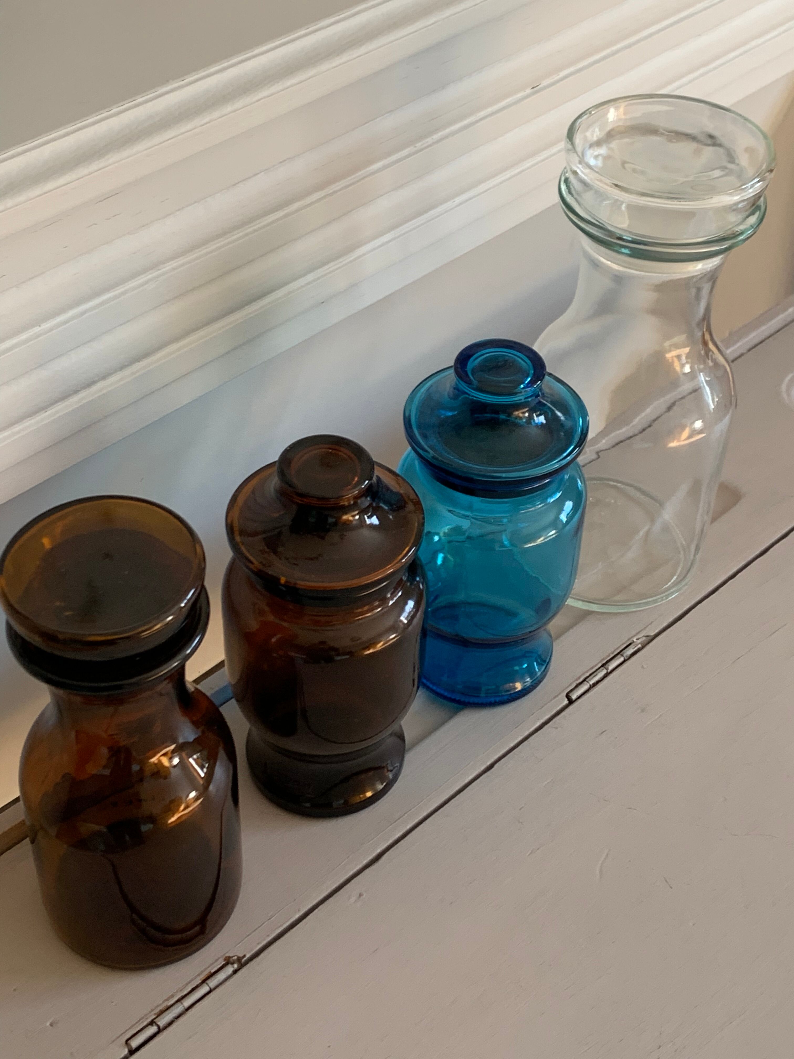 Old glass bottles