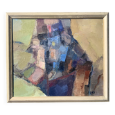 Vintage Modernist Swedish School Abstract Oil Painting