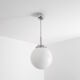 Suspension / chandelier brewery - Large opaline globe 30 cm -Italy 70s