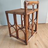 Vintage rattan bedside table