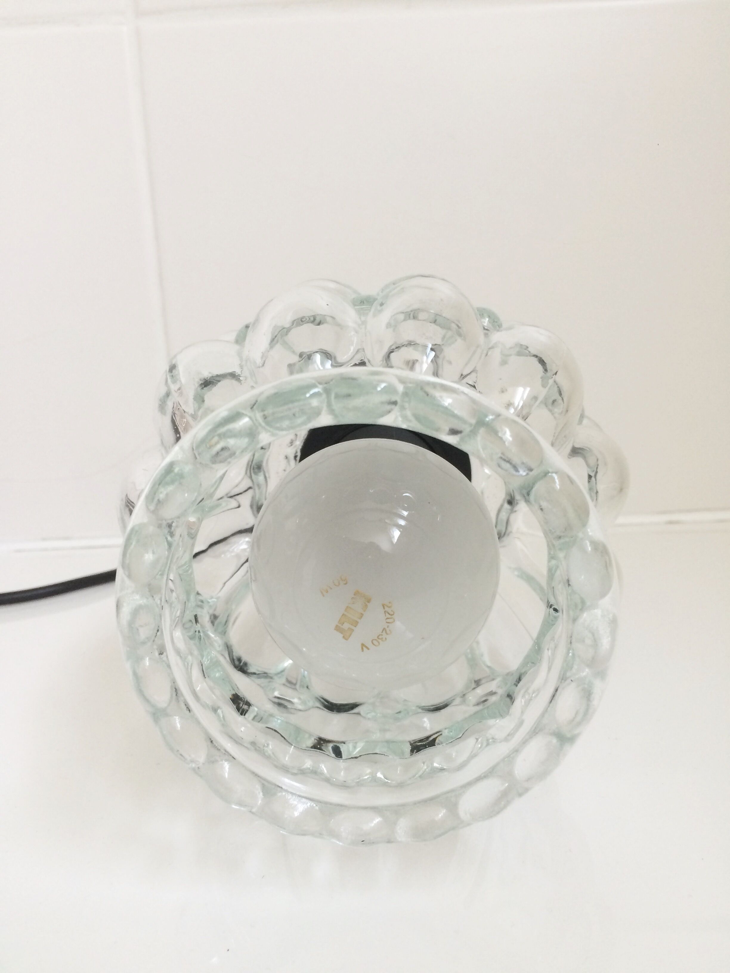 Bubbled glass hanging