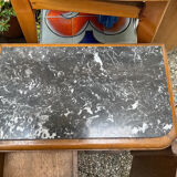 Table de nuit vintage marbre