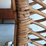 Mirror rattan oval 60x73cm