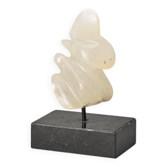 White stone sculpture by v.bee, switzerland