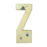 Vintage yellow sign letter Z