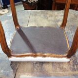 Small Louis XV style bench with curved cabriole legs.