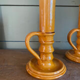 Pair of ceramic candle holders from Biot