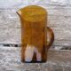 Pichet vintage en verre bullé ambre style Biot