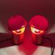 Paire de lampes Asteroidi Space Age rouges, Italie années 70