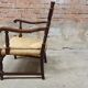 Vintage armchair in ash and cane