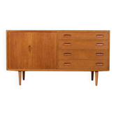 Vintage Sideboard Chest of Drawers Hundevad Oak 60s Mid-Century