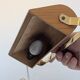 Swedish teak and brass wall lamp