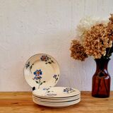 Set of 7 Moulin des Loups flat plates