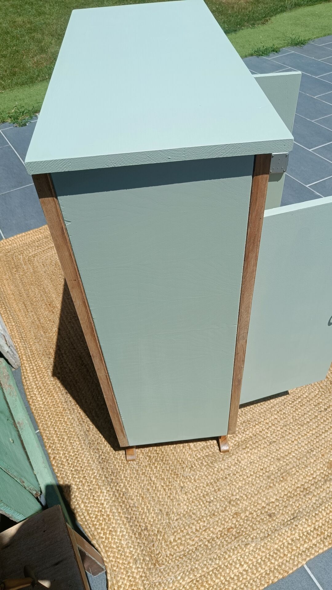 Revalued wood and green buffet