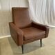 Retro armchair in brown skaï