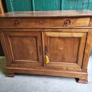 Bahut 2 doors 1 drawer louis philippe in blond walnut of the XlX th century