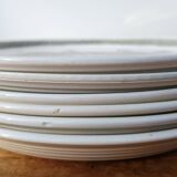 6 assiettes plates vintage, Chardons