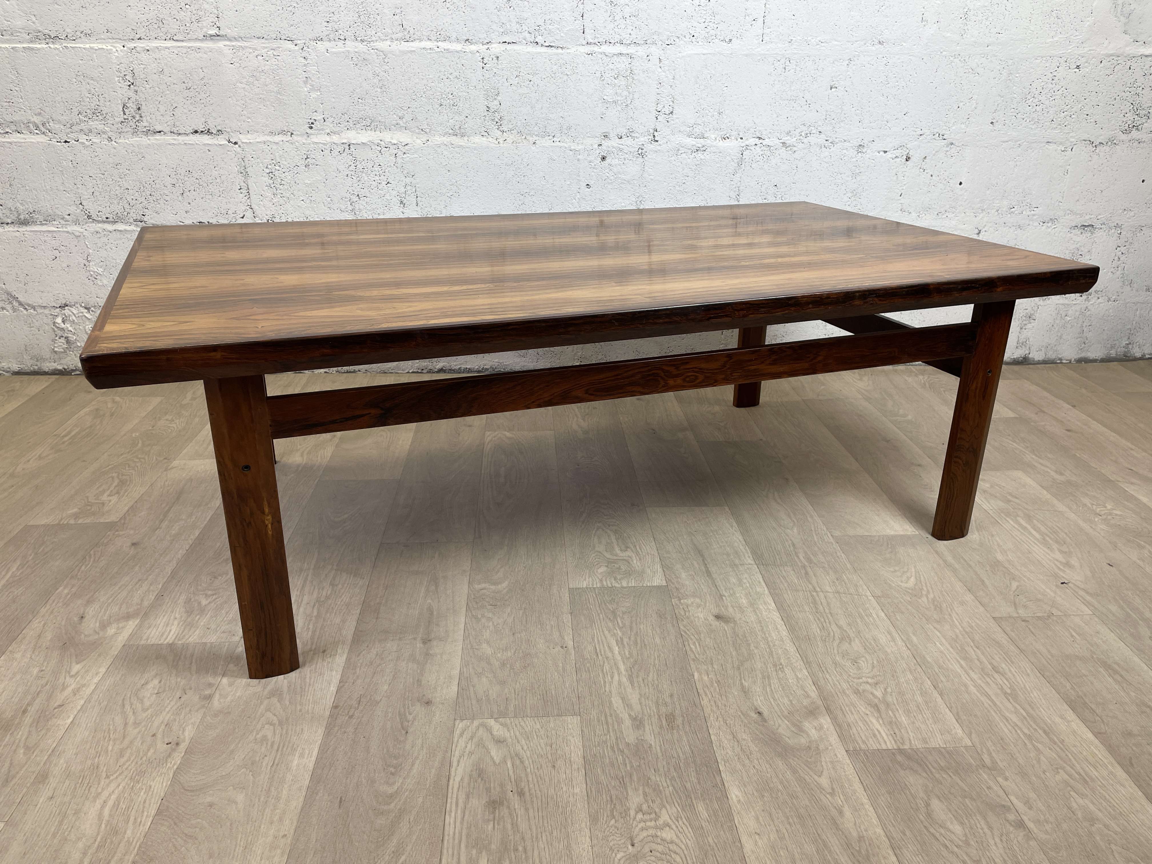 Scandinavian rosewood coffee table, 60s