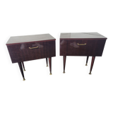 Pair of mahogany bedside tables