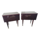 Pair of mahogany bedside tables