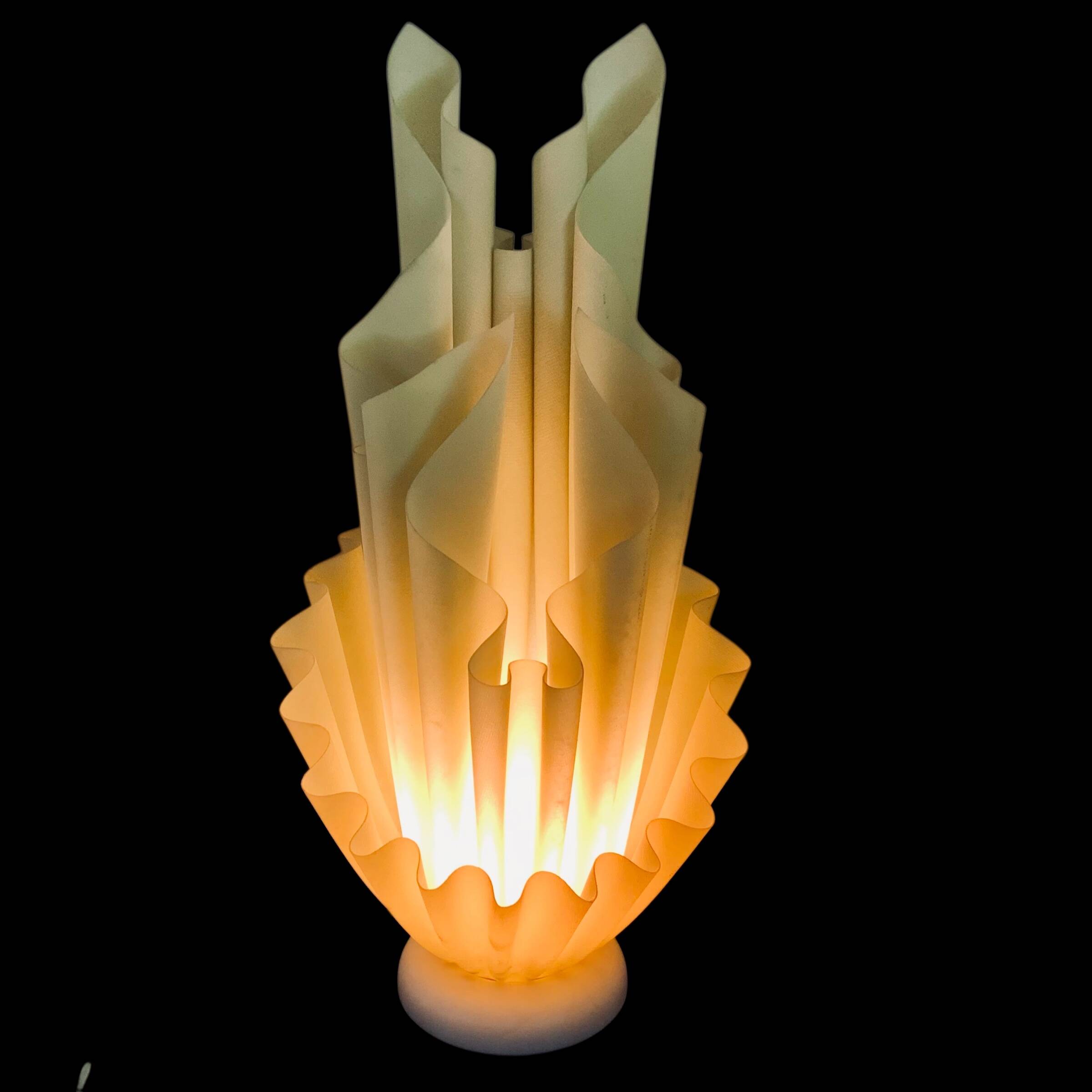 Resin table lamp by GIORGIA JACOB, French design, 1970s/80s