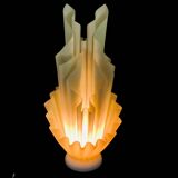 Resin table lamp by GIORGIA JACOB, French design, 1970s/80s