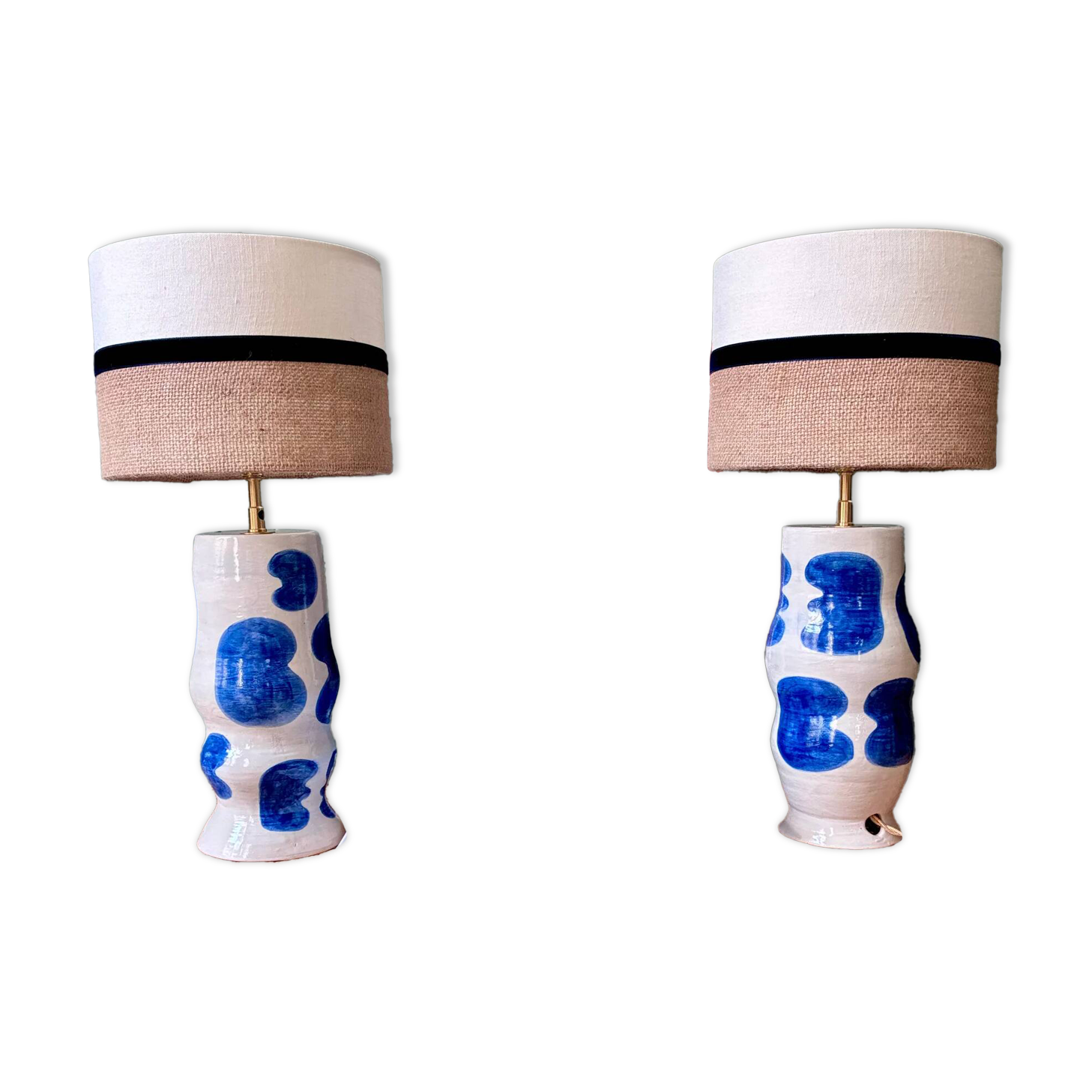 "Initial" SPOT x ATOME lamp pair in ceramic - 2026 (Royal blue)