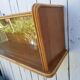 Rattan glazed shelf vintage design storage
