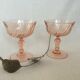 Set of 2 champagne glasses Luminarc Rosaline cocktail 70s