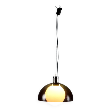 Suspension vintage en verre et méthacrylate, Italie, années 1960
