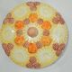 Magnificent fruit tart dish in slip signed "What's Vincent Cadeaux