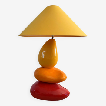 Ceramic lamp by François Châtain vintage 90s