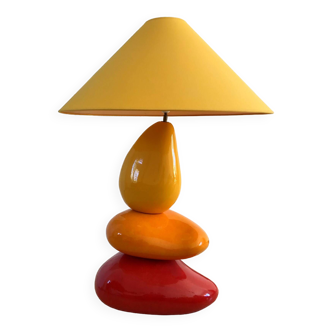 Ceramic lamp by François Châtain vintage 90s